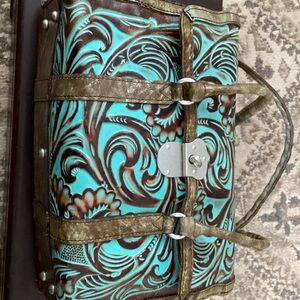 Beautiful Patricia Nash Western purse, hand tooled front and top.